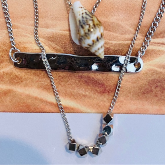 URBAN OUTFITTERS 3-Layer Bohemian Silver Necklace - Picture 4 of 4